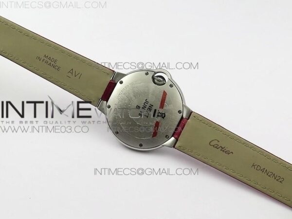 Ballon Bleu 33mm SS AF Red Dial on Red Croco Leather Strap - Image 11