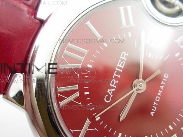 Ballon Bleu 33mm SS AF Red Dial on Red Croco Leather Strap - Image 3
