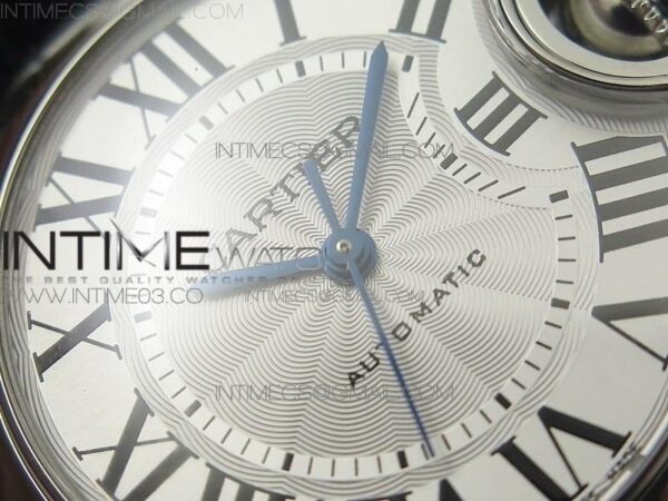 Ballon Bleu 33mm SS AF white Textured Dial on Black Croco Leather Strap - Image 13