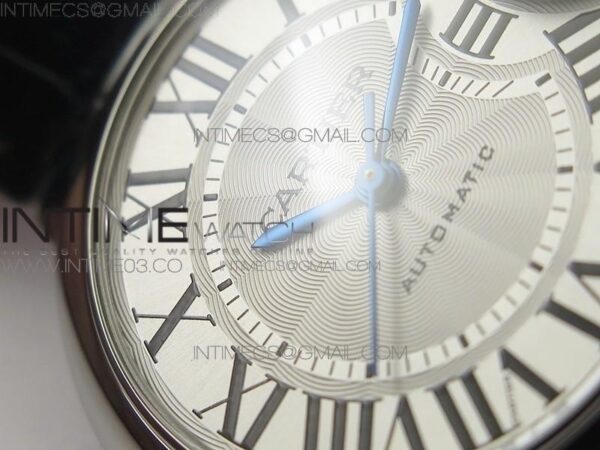 Ballon Bleu 33mm SS AF white Textured Dial on Black Croco Leather Strap - Image 7
