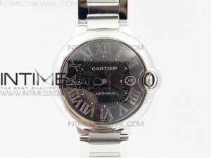 Ballon Bleu 42mm SS AF  Black Texture Dial on SS Bracelet