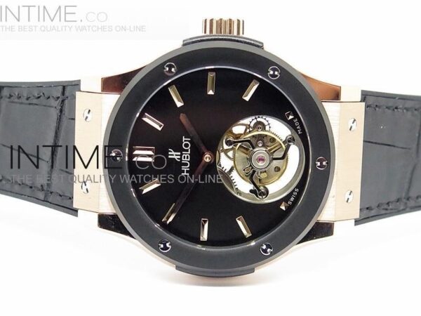 BIG BANG CLASSIC FUSION RG DLC BEZEL BLACK DIAL FLYING TOURBILLION - Image 2