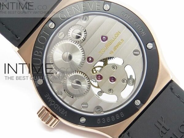 BIG BANG CLASSIC FUSION RG DLC BEZEL BLACK DIAL FLYING TOURBILLION - Image 9