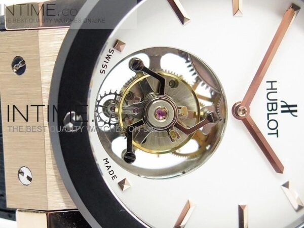 BIG BANG CLASSIC FUSION RG DLC BEZEL WHITE DIAL FLYING TOURBILLION - Image 8