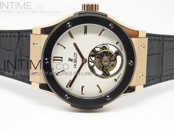 BIG BANG CLASSIC FUSION RG DLC BEZEL WHITE DIAL FLYING TOURBILLION - Image 9