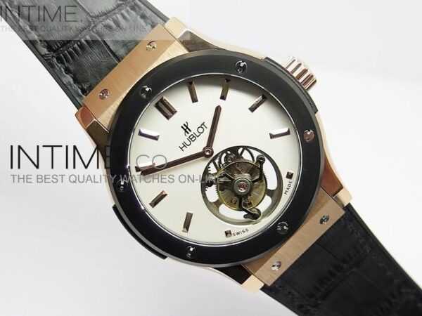 BIG BANG CLASSIC FUSION RG DLC BEZEL WHITE DIAL FLYING TOURBILLION - Image 10