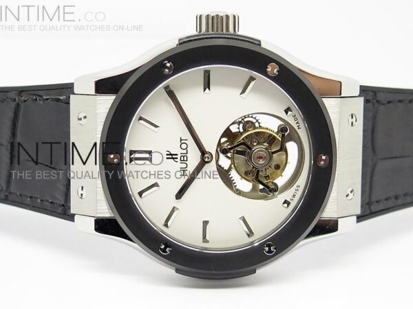 BIG BANG CLASSIC FUSION SS DLC BEZEL WHITE DIAL FLYING TOURBILLION - Image 2