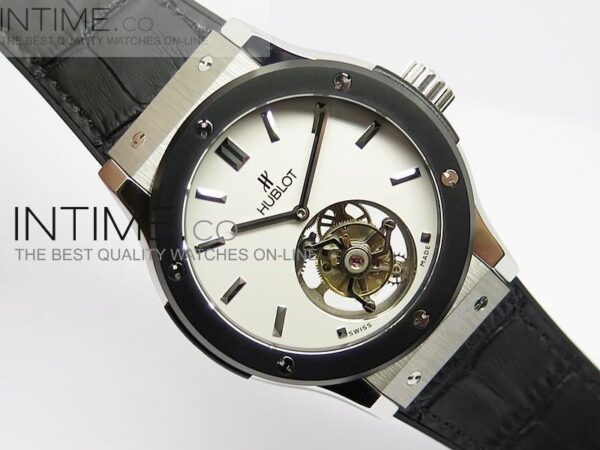 BIG BANG CLASSIC FUSION SS DLC BEZEL WHITE DIAL FLYING TOURBILLION - Image 3