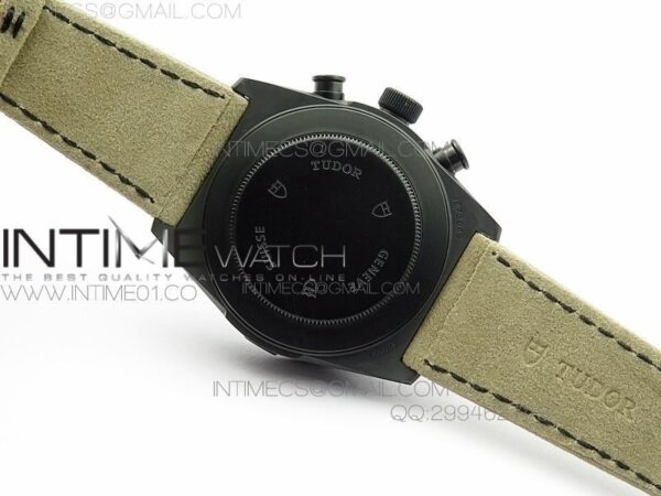 BLACK SHIELD REAL CERAMIC ZF 1:1 BEST EDITION ON BROWN LEATHER STRAP A7753 - Image 10