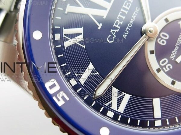 Calibre de Cartier Diver SS JF Blue Dial on SS Bracelet 23J - Image 10