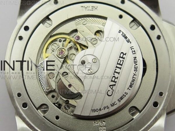 Calibre de Cartier Diver SS JF Blue Dial on SS Bracelet 23J - Image 14