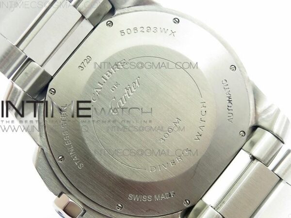 Calibre de Cartier Diver SS JF Blue Dial on SS Bracelet 23J - Image 8