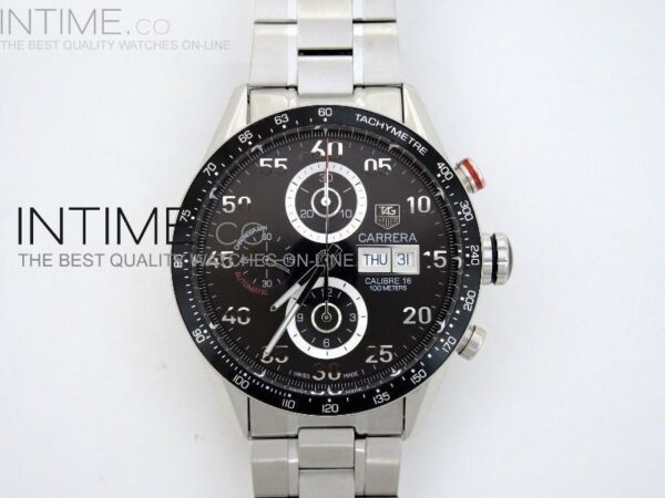 Carrera 43mm Chrono Day Date A7750 SS