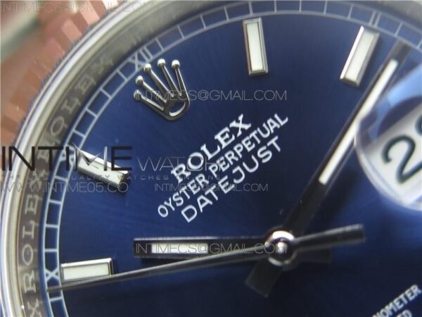 DateJust 36mm 126234 904L SS VSF 1:1 Best Edition Blue Fluted Bezel on Jubilee Bracelet VS3135 - Image 3