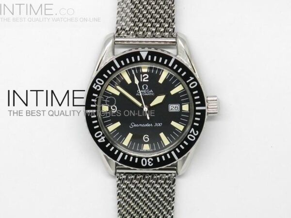 OMEGA VINTAGE SEAMASTER 300 DATE SS/ME BLK A-2836