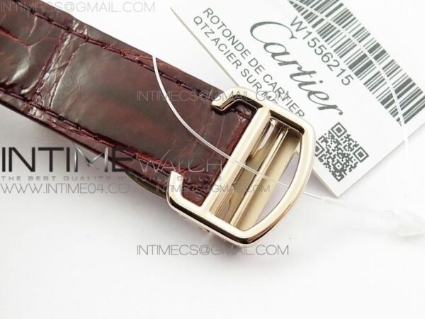 Rotonde Flying Tourbillon RG BLF White Dial on Brown Leather Strap V2 - Image 8