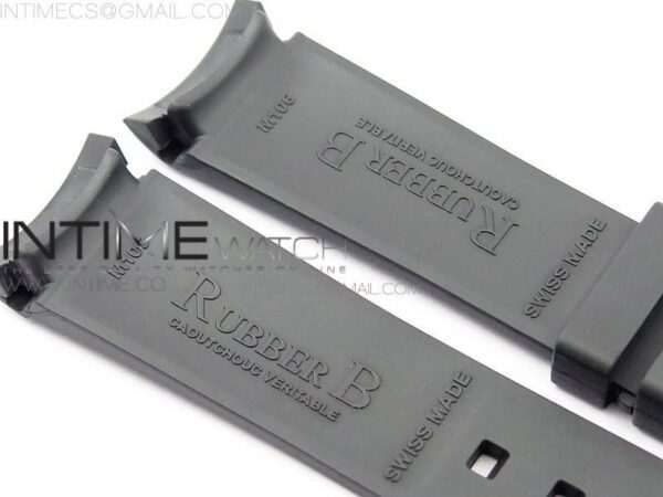 RUBBERB WHITE LINE RUBBER STRAP WITH TANG BUCKLE FOR SUBMARINER - Image 2