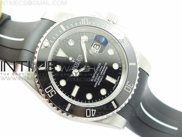 RUBBERB WHITE LINE RUBBER STRAP WITH TANG BUCKLE FOR SUBMARINER - Image 5