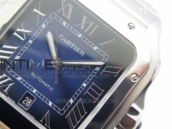 Santos de Cartier 40mm 2018 SS/YG BVF RG Bezel White Dial on SS/YG SmartLinks Bracelet - Image 23