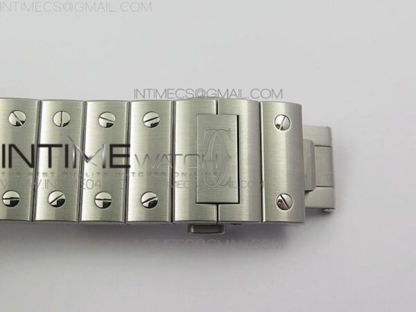 Santos de Cartier 40mm 2018 SS/YG BVF RG Bezel White Dial on SS/YG SmartLinks Bracelet - Image 7