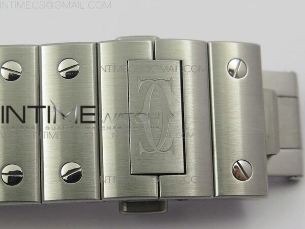 Santos de Cartier 40mm 2018 SS/YG BVF RG Bezel White Dial on SS/YG SmartLinks Bracelet - Image 8