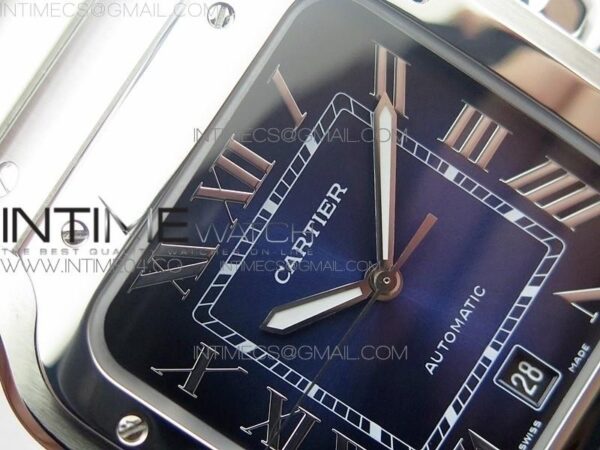 Santos de Cartier 40mm 2018 SS/YG BVF RG Bezel White Dial on SS/YG SmartLinks Bracelet - Image 9