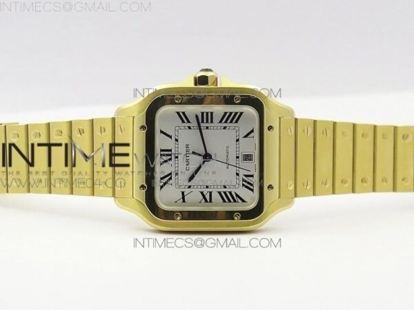 Santos de Cartier 40mm 2018 BVF  YG White Dial on YG SmartLinks Bracelet - Image 2