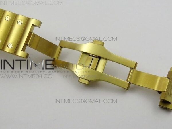 Santos de Cartier 40mm 2018 BVF  YG White Dial on YG SmartLinks Bracelet - Image 13