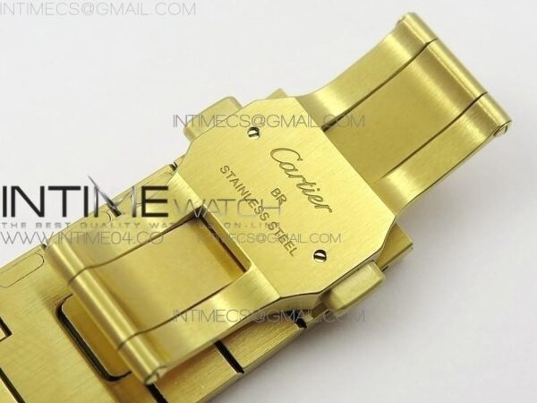 Santos de Cartier 40mm 2018 BVF  YG White Dial on YG SmartLinks Bracelet - Image 14
