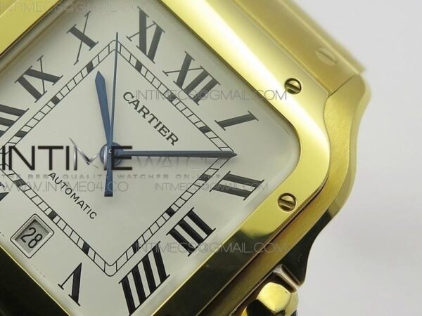 Santos de Cartier 40mm 2018 BVF  YG White Dial on YG SmartLinks Bracelet - Image 4