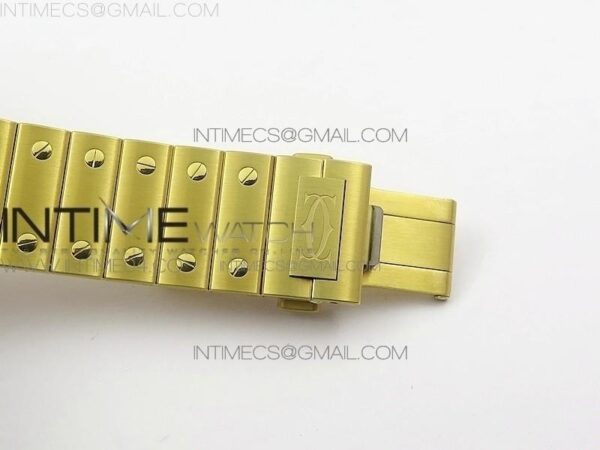 Santos de Cartier 40mm 2018 BVF  YG White Dial on YG SmartLinks Bracelet - Image 8