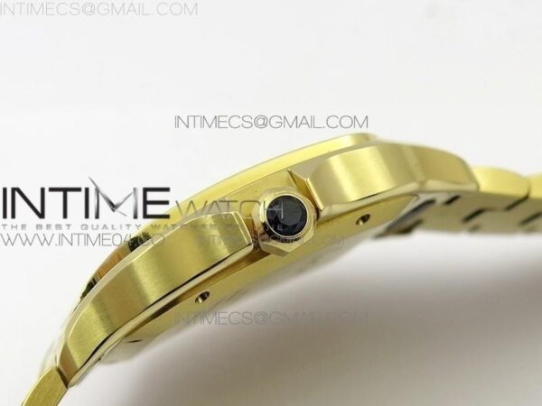 Santos de Cartier 40mm 2018 BVF  YG White Dial on YG SmartLinks Bracelet - Image 9