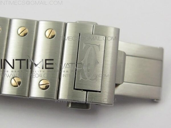 Santos de Cartier 40mm 2018 SS/RG BVF RG Bezel White Dial on SS/RG SmartLinks Bracelet - Image 14