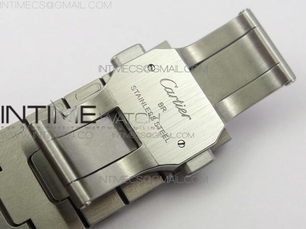 Santos de Cartier 40mm 2018 SS/RG BVF RG Bezel White Dial on SS/RG SmartLinks Bracelet - Image 15