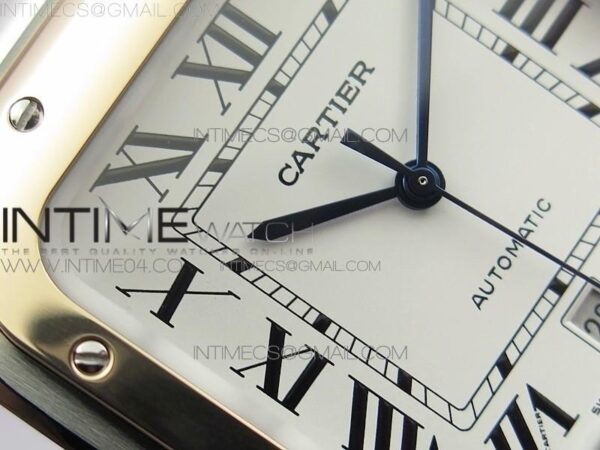 Santos de Cartier 40mm 2018 SS/RG BVF RG Bezel White Dial on SS/RG SmartLinks Bracelet - Image 3