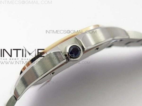 Santos de Cartier 40mm 2018 SS/RG BVF RG Bezel White Dial on SS/RG SmartLinks Bracelet - Image 9