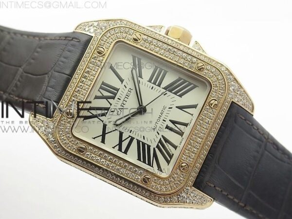 Santos de Cartier 40mm 2018 BVF Blue Dial on SS SmartLinks Bracelet - Image 2