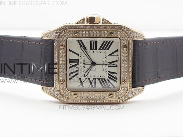 Santos de Cartier 40mm 2018 BVF Blue Dial on SS SmartLinks Bracelet - Image 3
