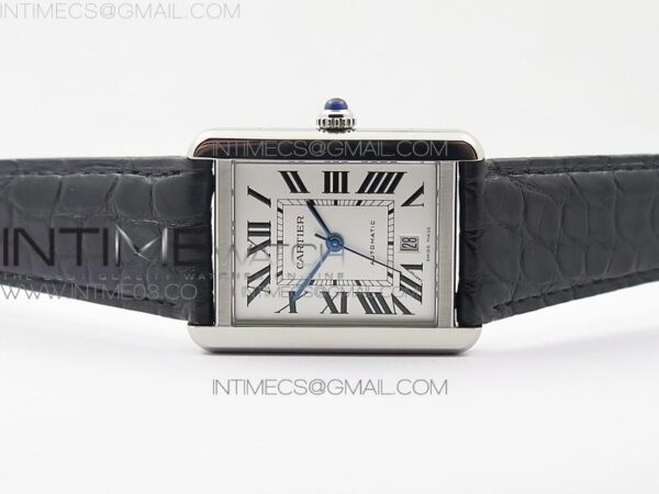 Tank Solo 41mm SS KZF  White Dial on Black Leather Strap - Image 2
