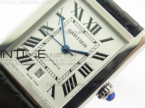 Tank Solo 41mm SS KZF  White Dial on Black Leather Strap - Image 3