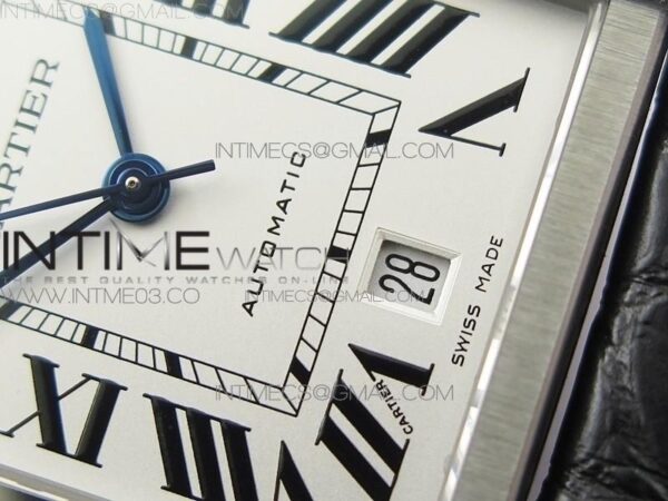 Tank Solo 41mm SS KZF  White Dial on Black Leather Strap - Image 4