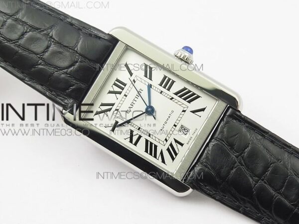 Tank Solo 41mm SS KZF  White Dial on Black Leather Strap - Image 5