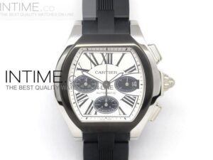 XL Roadster S SS White Dial Chronograph on Black Rubber Strap
