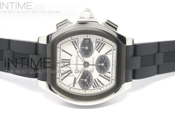 XL Roadster S SS White Dial Chronograph on Black Rubber Strap - Image 2