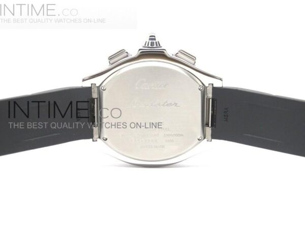 XL Roadster S SS White Dial Chronograph on Black Rubber Strap - Image 6
