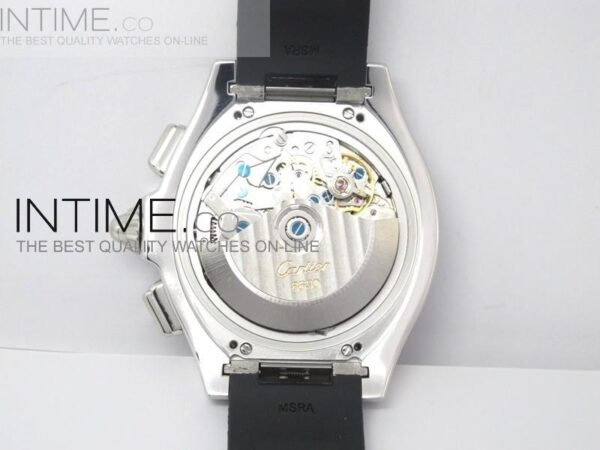 XL Roadster S SS White Dial Chronograph on Black Rubber Strap - Image 9