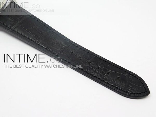 Zenith Tourbillon SS Black Skeleton Dial on Black Leather Strap - Image 8