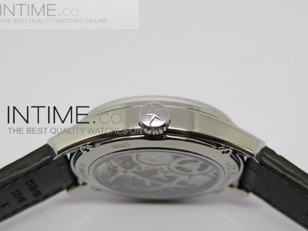 Zenith Tourbillon SS White Skeleton Dial on Brown Leather Strap - Image 5