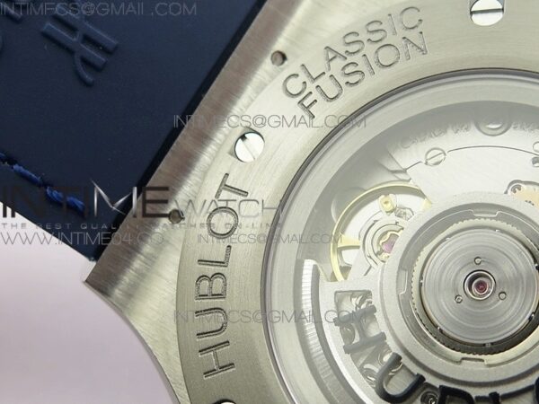 CLASSIC FUSION 45MM TITANIUM WWF 1:1 BEST EDITION BLUE DIAL ON BLUE GUMMY STRAP ASIAN HB1112 - Image 7