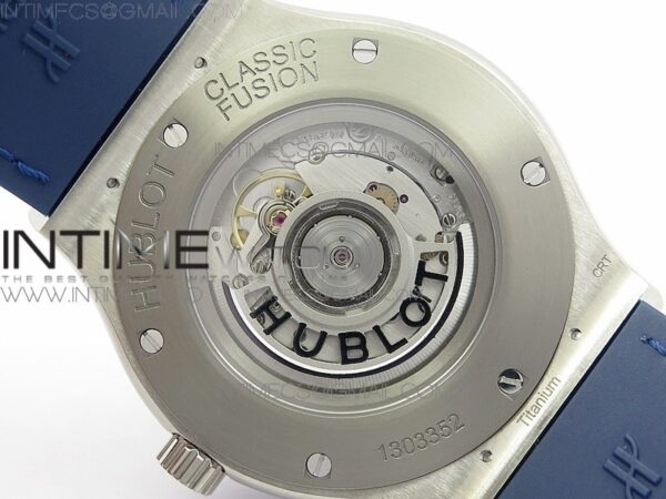 CLASSIC FUSION 45MM TITANIUM WWF 1:1 BEST EDITION BLUE DIAL ON BLUE GUMMY STRAP ASIAN HB1112 - Image 18